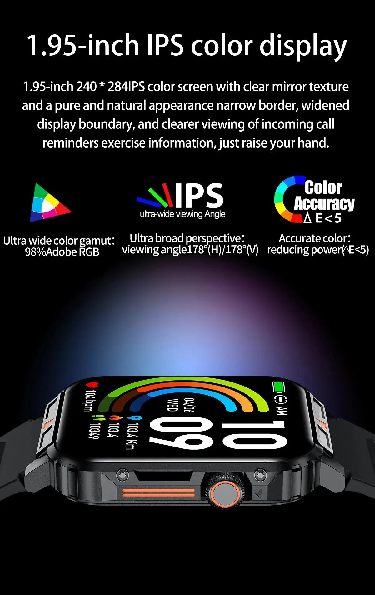 2025 New Rugged Military Sports Smart Watch 1.95 inch 300mAH Bluetooth Fitness Tracker reloj hombre Smarthwhatch For Android IOS
