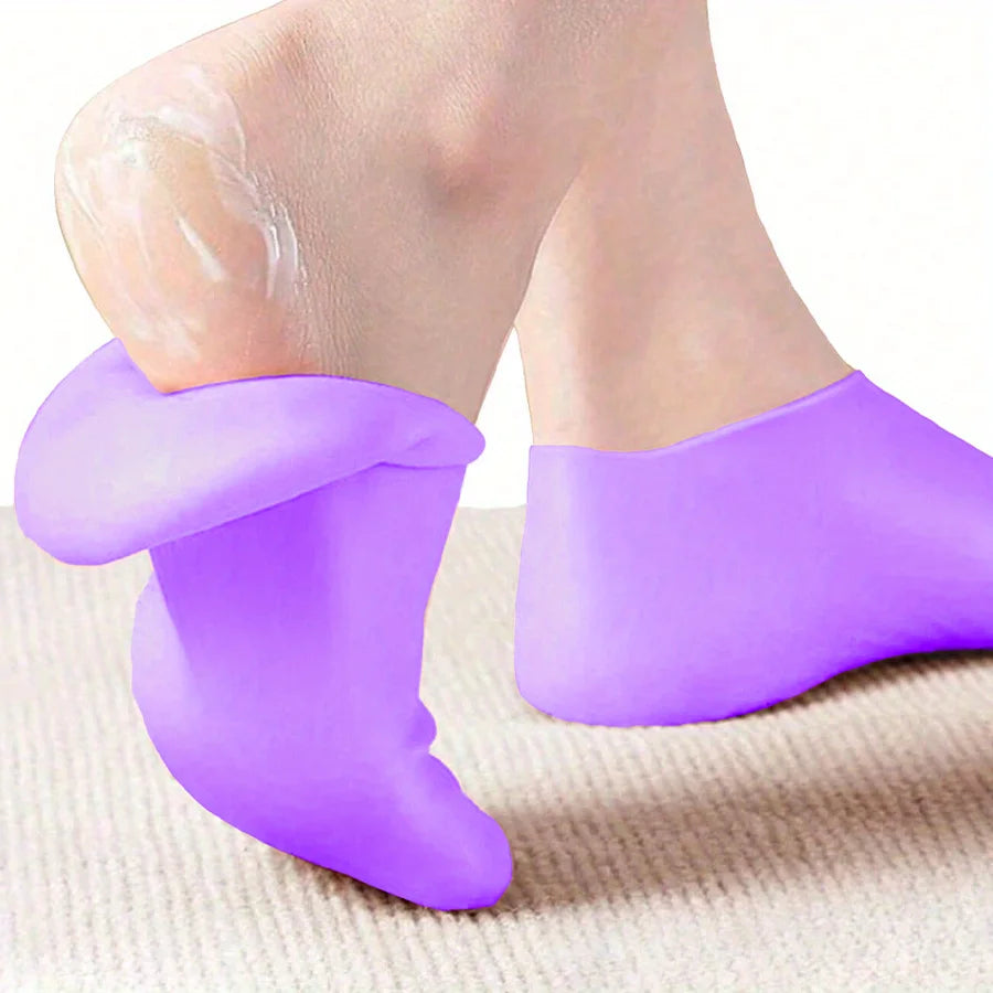 Moisturizing Foot Socks,Silicone Socks for Dry Cracked Feet Women's Foot Socks for Moisturizing,Featuring Massage