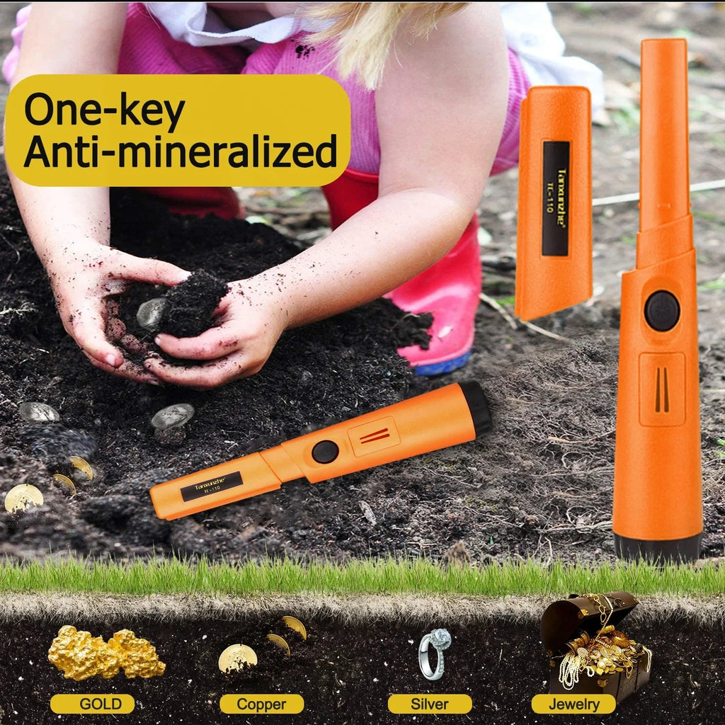 TC-110 Handheld Metal Detector IP68 Waterproof Metal Pinpointing Positioning Rod With Anti-scratch Protection Cover