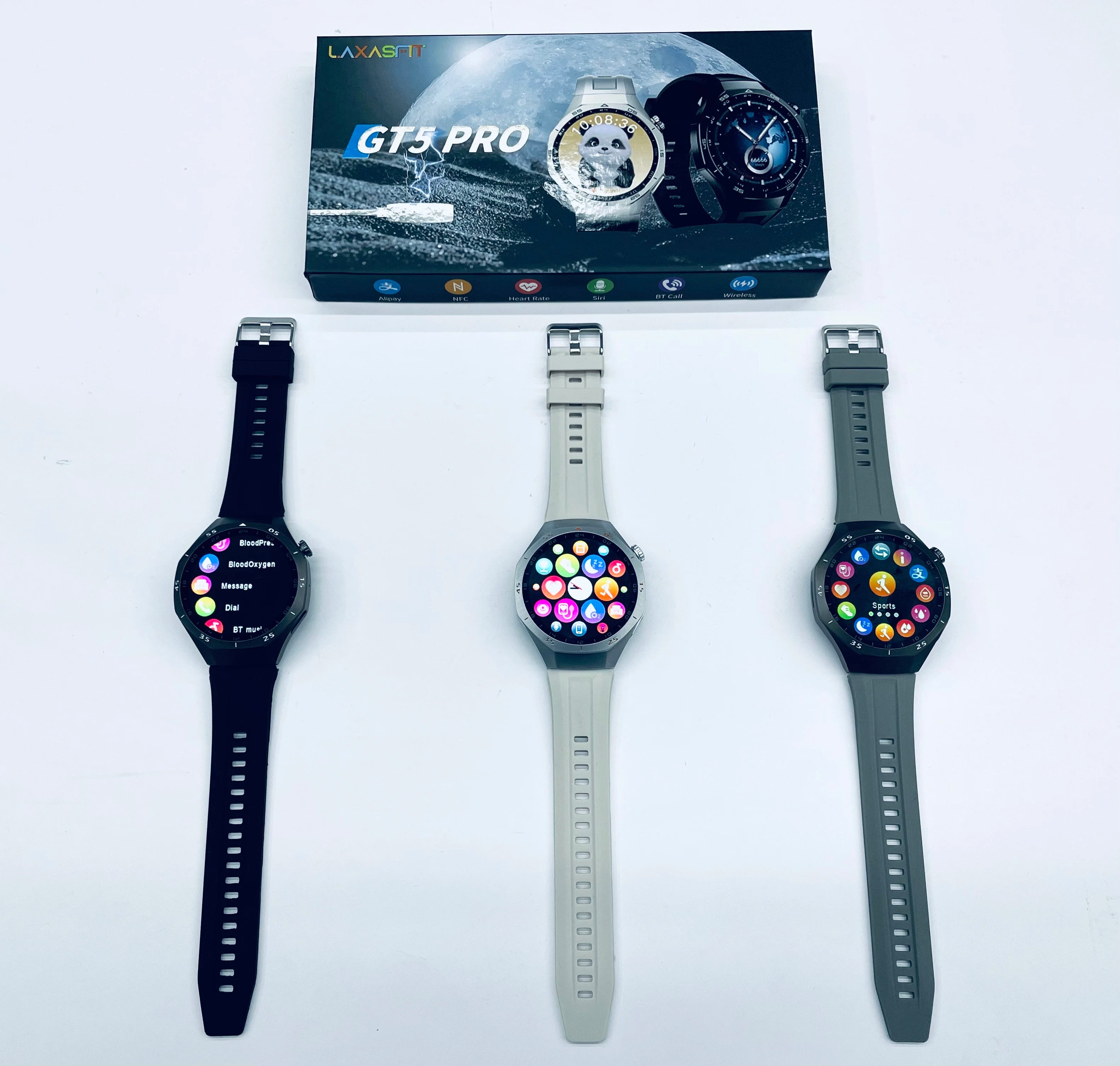 LAXASFIT 2025 New Smart Watch Men's 1.52 HD Screen Bluetooth Talk Heart Rate Monitor Men Women NFC Outdoor Sports Smart Watch