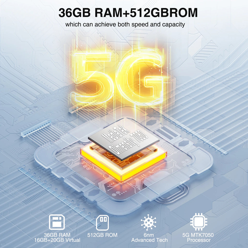 DOOGEE V Max Plus 5G Rugged Phone 6.58" Dimensity 7050 16GB+512GB Lighting Effects 22000mAh Battery 200MP AI Camera Cell Phone