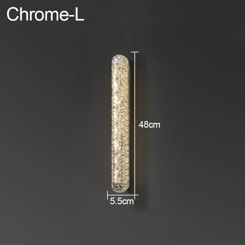 Postmodern Luxury Linear Crystal Wall Light Gold Metal Base G9 Led Wall Sconce 4 Styles Optional Bedroom Bathroom Hotel Lobby