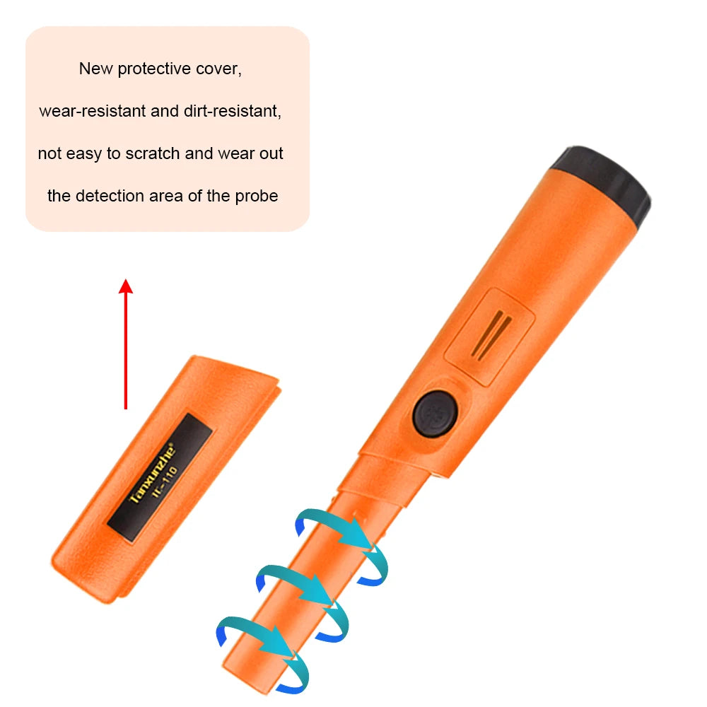 TC-110 Handheld Metal Detector IP68 Waterproof Metal Pinpointing Positioning Rod With Anti-scratch Protection Cover