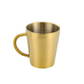 304 Stainless Steel Beer Cup Double-Layer Water Cup Home Dining Drinkware Mugs Gold Sliver Coffee Mugs With Handle 300ml