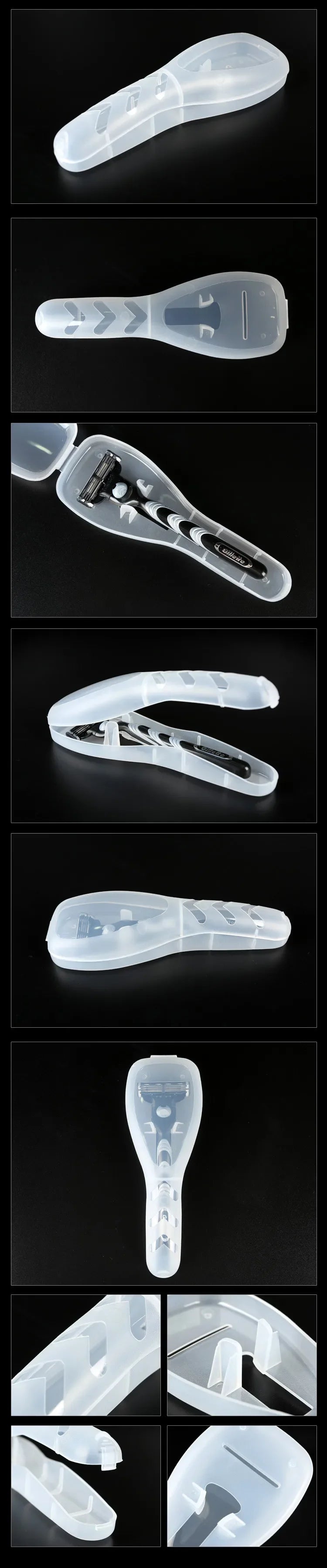 1Pc Transparent Razor Case, Shaver Storage Box, Safety Travel Portable Storage Box for Shaving Razor