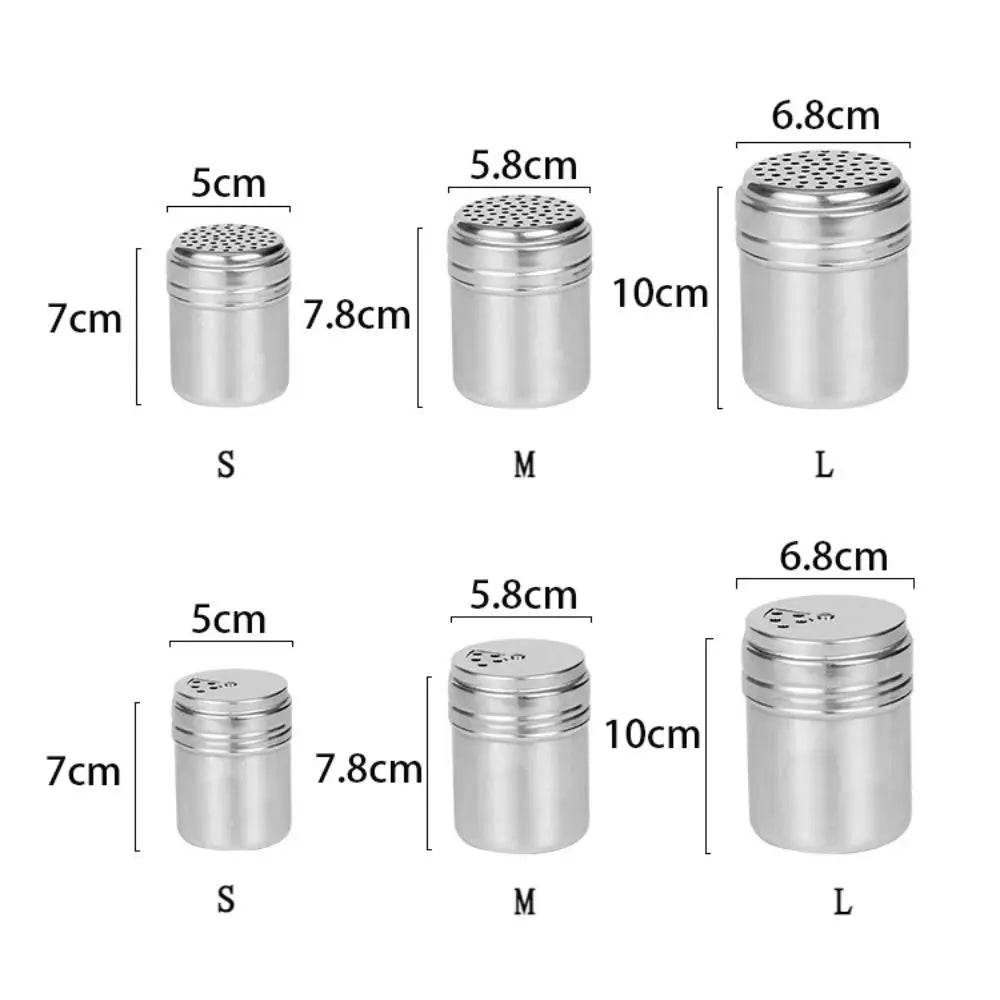Multi-purpose Stainless Steel Seasoning Jar Salt Sugar Bottle Rotating Cover Spice Pepper Shaker Spice Jar Kitchen Gadgets