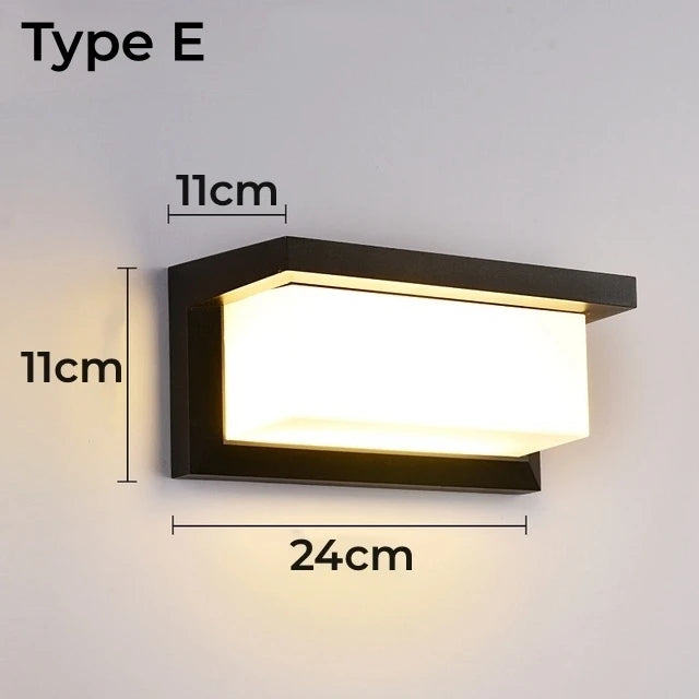 12W/18W LED Outdoor Wall Lamp Plastic/Aluminum Front Door Waterproof IP65 Sconce Garden Patio Terrace Home Wall Lighting Fixture