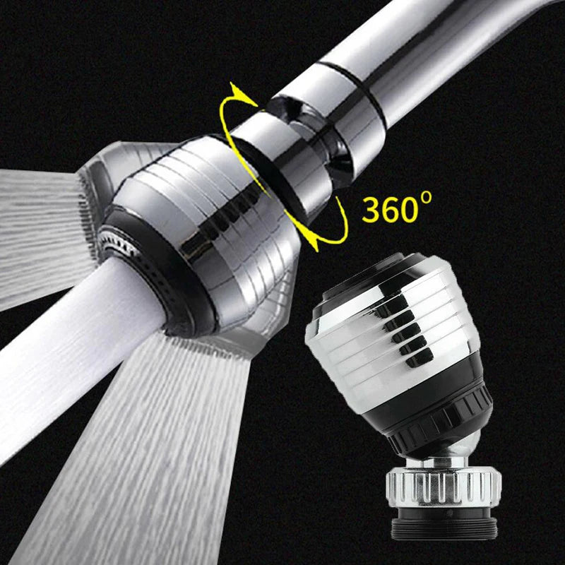 Kitchen Stainless Steel Faucet Sprinkler Water-saving Device Lengthening Rotating Splash Proof Sprinkler Spray Extender Bubbler