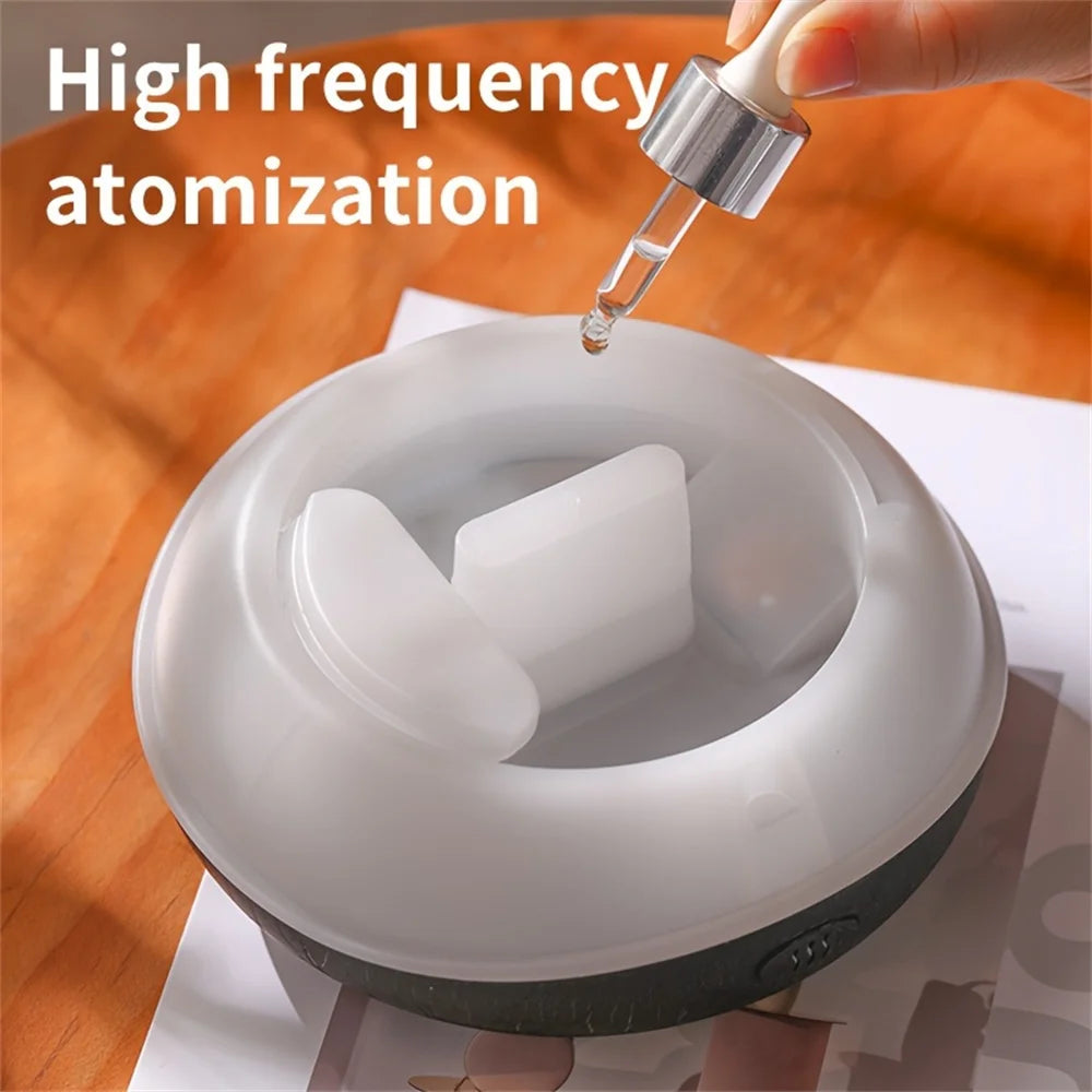 7-color simulation flame fragrance humidifier 2-in-1 home appliance with large mist volume USB flame humidifier desktop creative