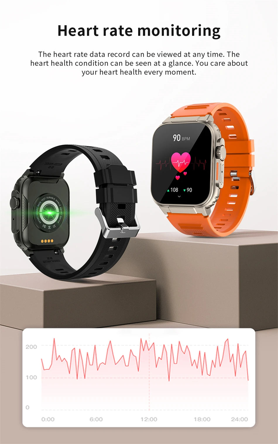 LIGE 600mAh high-Capacity Smart Watch Ultra Watch Men Bluetooth Call TWS Local Music Smartwatch Sport IP68 Waterproof Watches