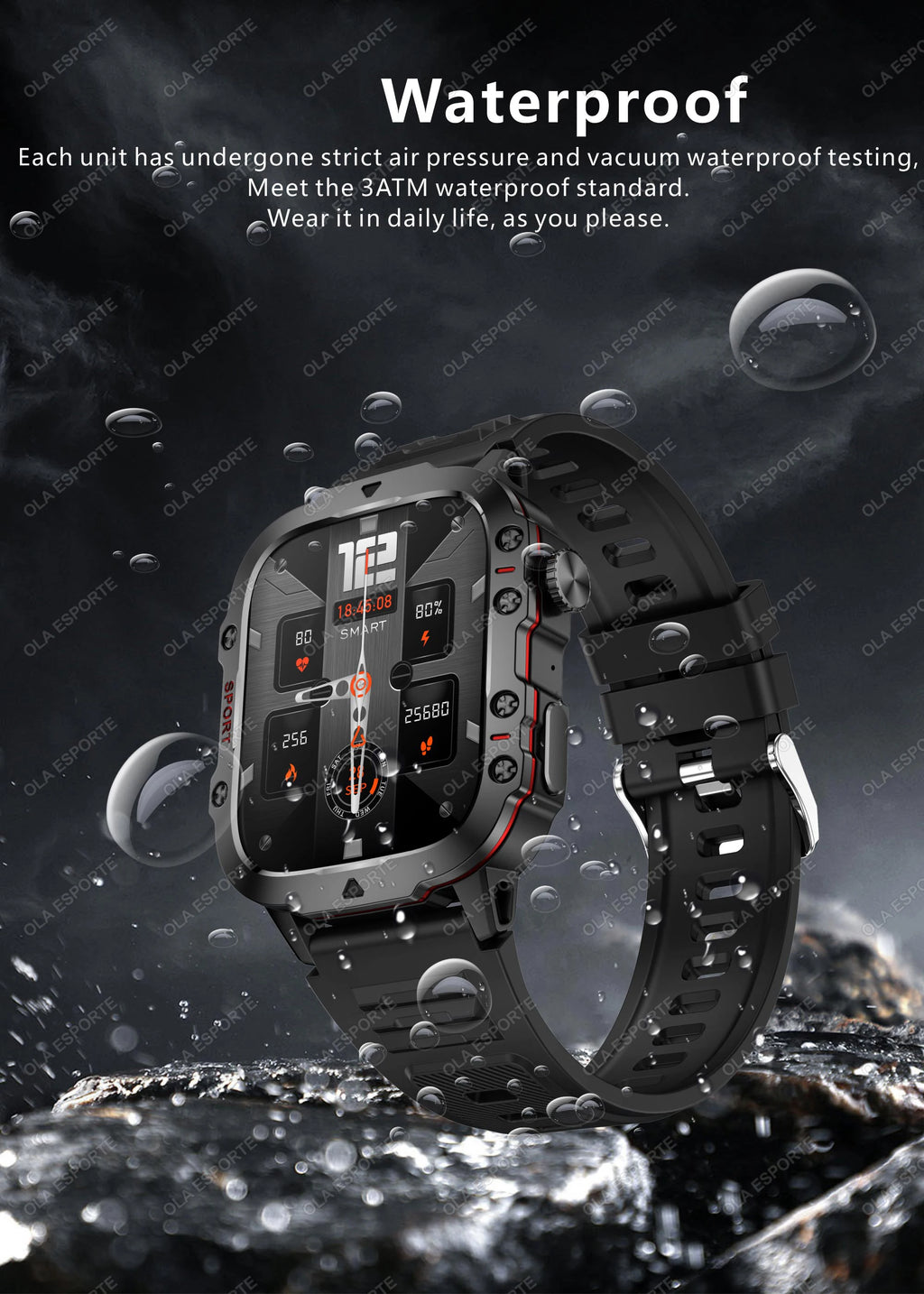 2025 New Rugged Military GPS Smart Watch Men Bluetooth Call Health Monitoring AI Voice Sport Waterproof Smartwatches For Android
