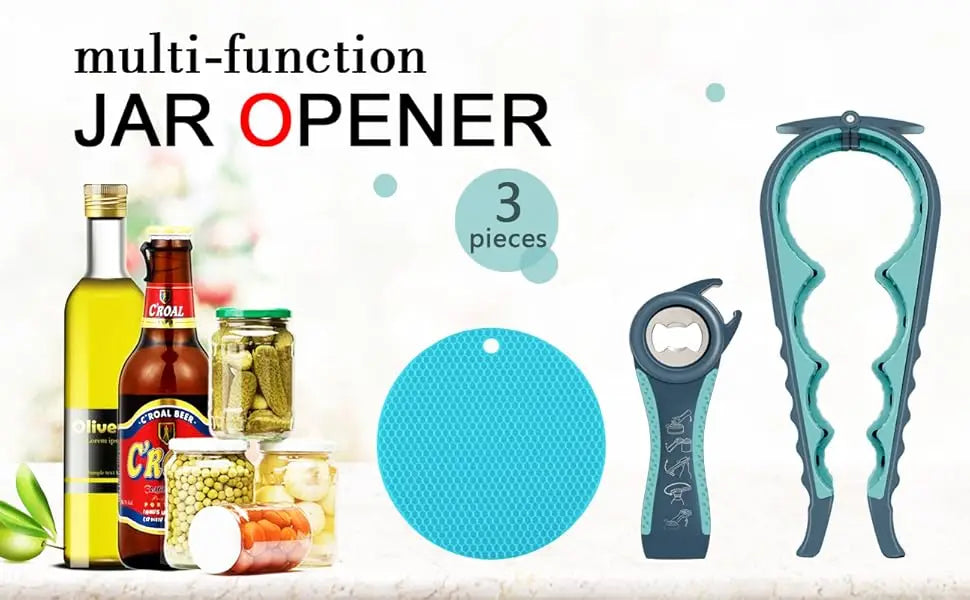 Jar Opener for Weak Hands Seniors with Arthritis Multi Function Bottle Opener Lid Non Slip Rubber Gripper Pad beer kitchen tools