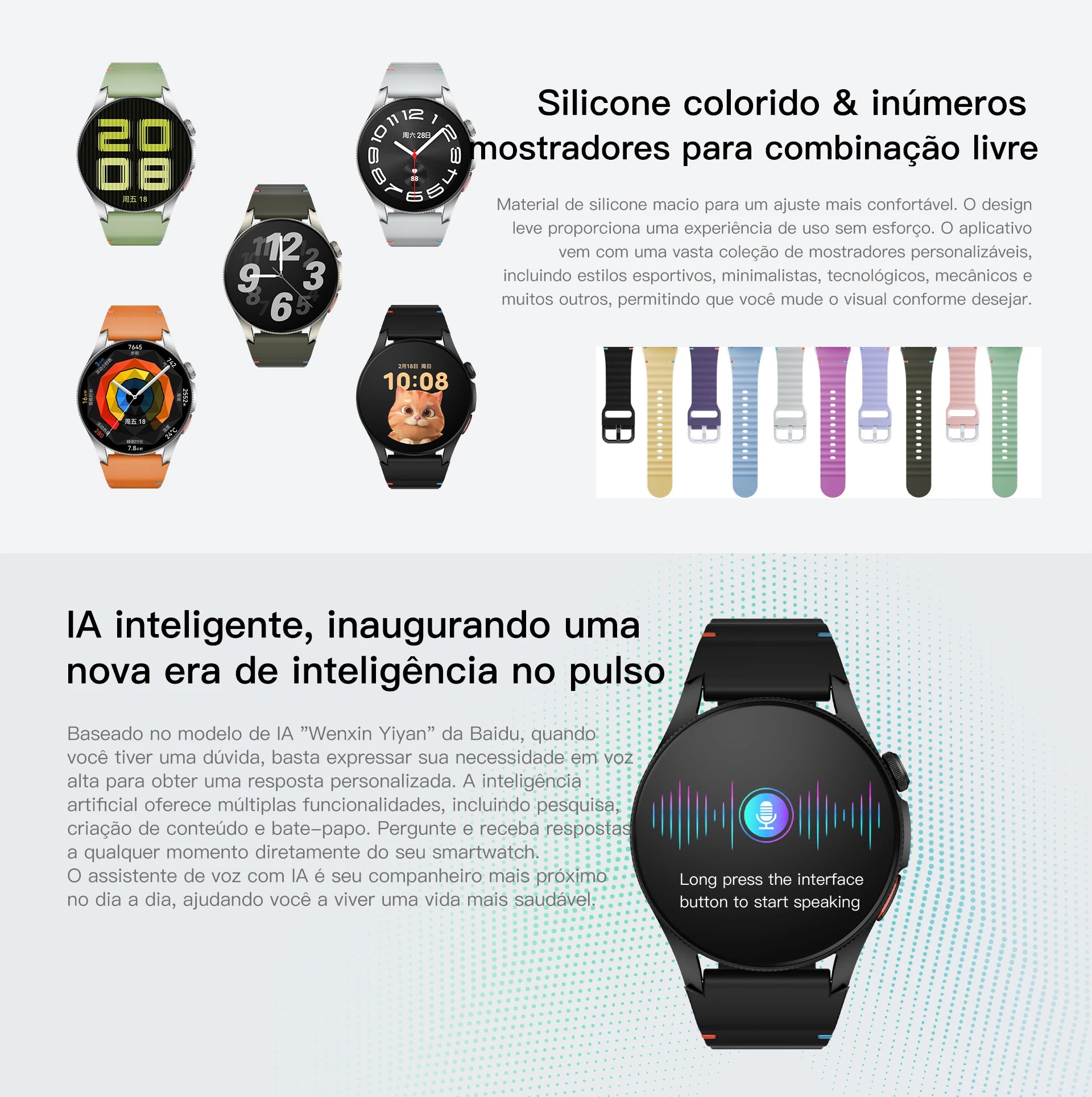 AURAFIT Trek2: Reloj intelligent con AMOLED y Gran battery of 450mAH. Mide heart rate, hace llamades, GPS y es impermeable.