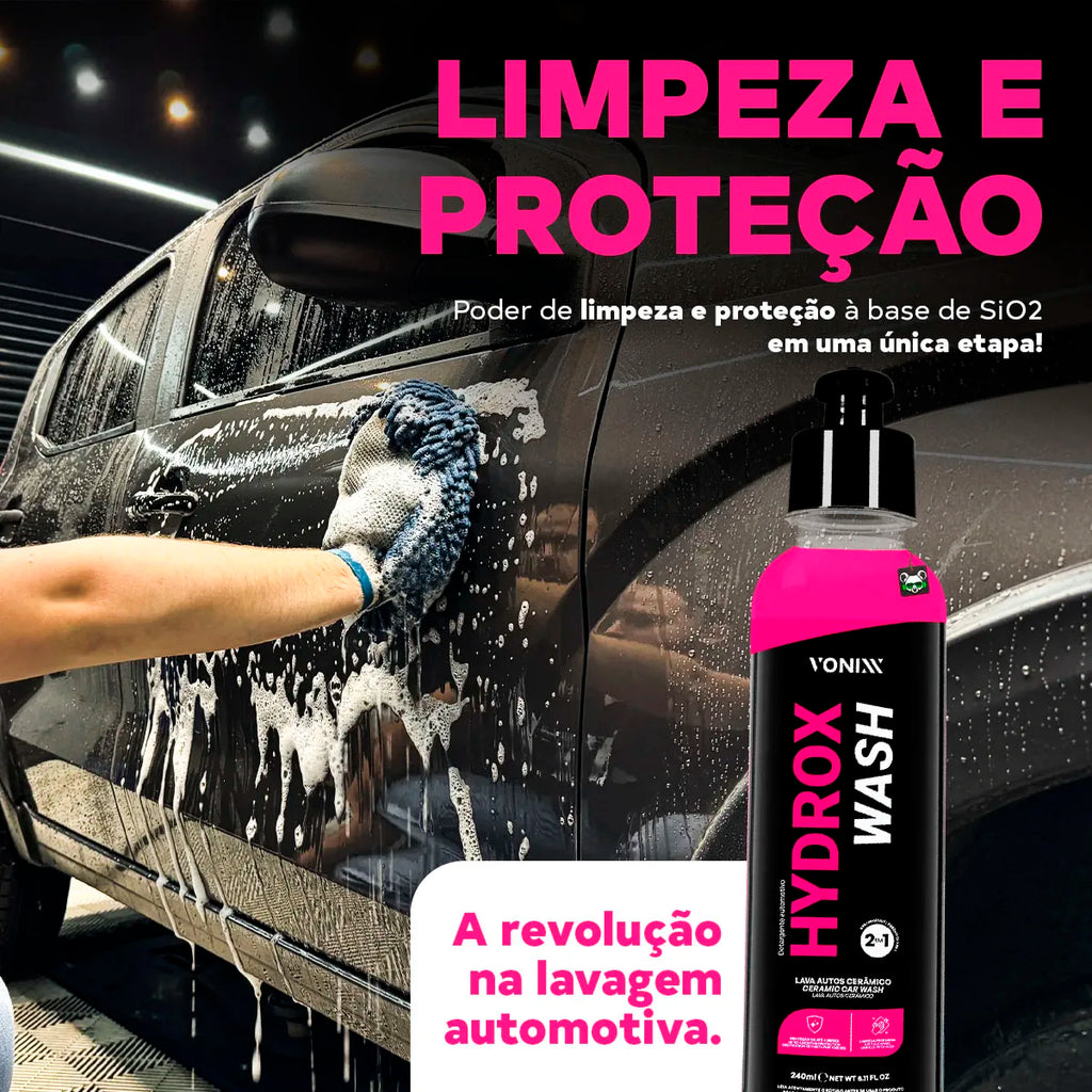 Lava Autos Ceramic Hydrox Wash 2 in 1 Shampoo Cleaning Protection 240ml Vonixx