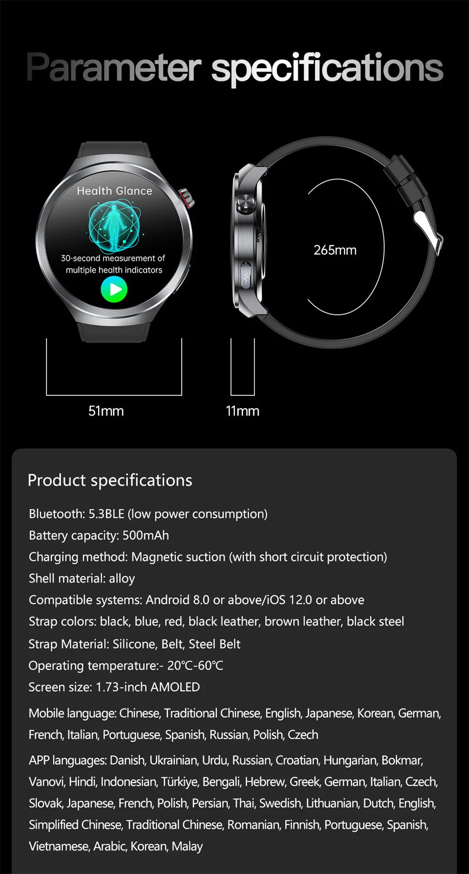 New For Health ECG+PPG Smart Watch Lipids Uric acid Blood Pressure Health watch Men NFC 100+Sport HD Bluetooth call Clock Women
