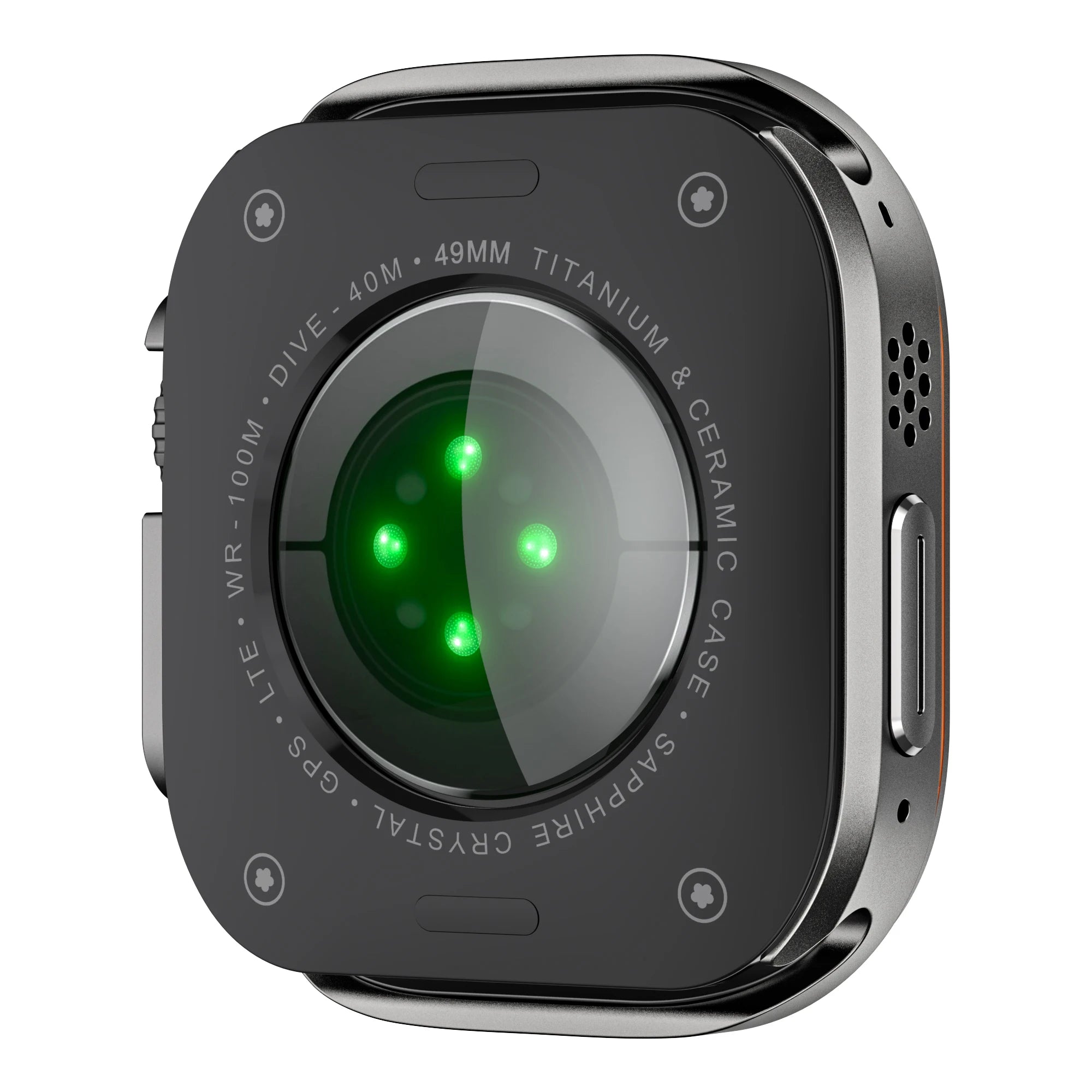 Halo Style Case for Apple Watch Ultra 2 3 49mm Metal Alloy Cover Hard Bumper for IWatch Ultra Full Protector Natural Black Color