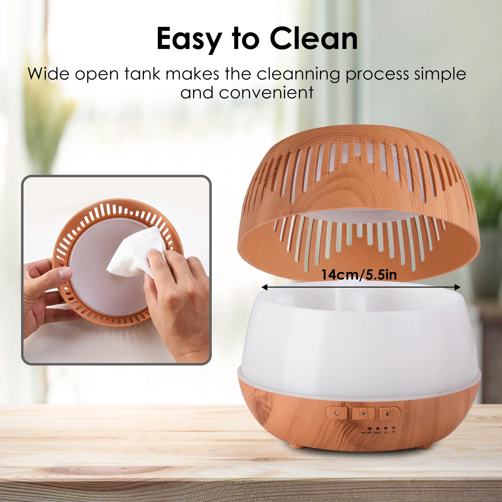 500ML Remote Control Electric Aromatherapy Diffuser with Colorful LED Lamp Essential Oil Air Humidifier Diffuser for Home Office