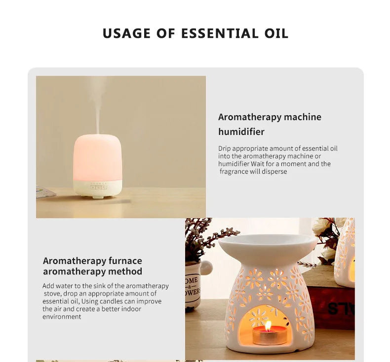 10ml Incense Water Soluble Essential Oil Lavender Tea Tree Lemon Rose Ocean Scent Humidifiers Refreshing Relax Releasing Stress