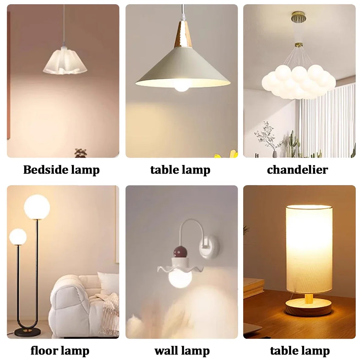 5-12pcs E14 E27 Led Bulb 220V 110V 3W 5W 6W 7W Warm Lighting 3000K 6000K Candle Lamp Led Chandelier Light for Home Decoration