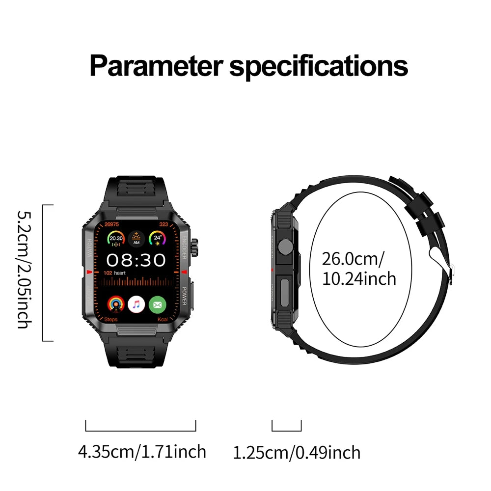ChiBear NFC GPS Bluetooth Call Smart Watch 1.99'' HD Screen 120+ Sports Fitness Watch Outdoor Weather IP68 Waterproof Smartwatch