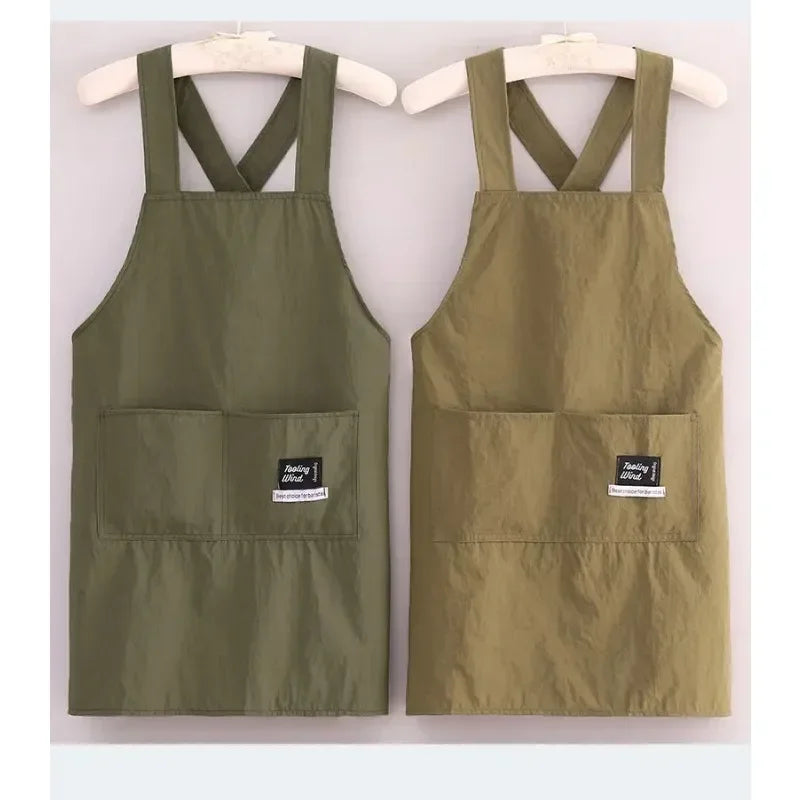 Multi-Purpose Unisex Breathable Waterproof Kitchen Apron Adjustable Strap Oil Resistant Bib for Cooking Cleaning Restaurant Work