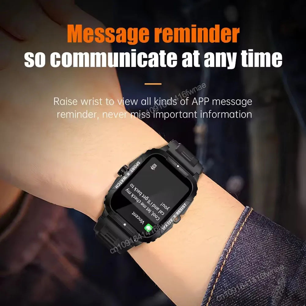 2025 Sport Smart Watch For Men 1.96'' Screen Blood Oxygen Bluetooth Call Watch 100+Sport Waterproof Smartwatch Man Reloj Hombre