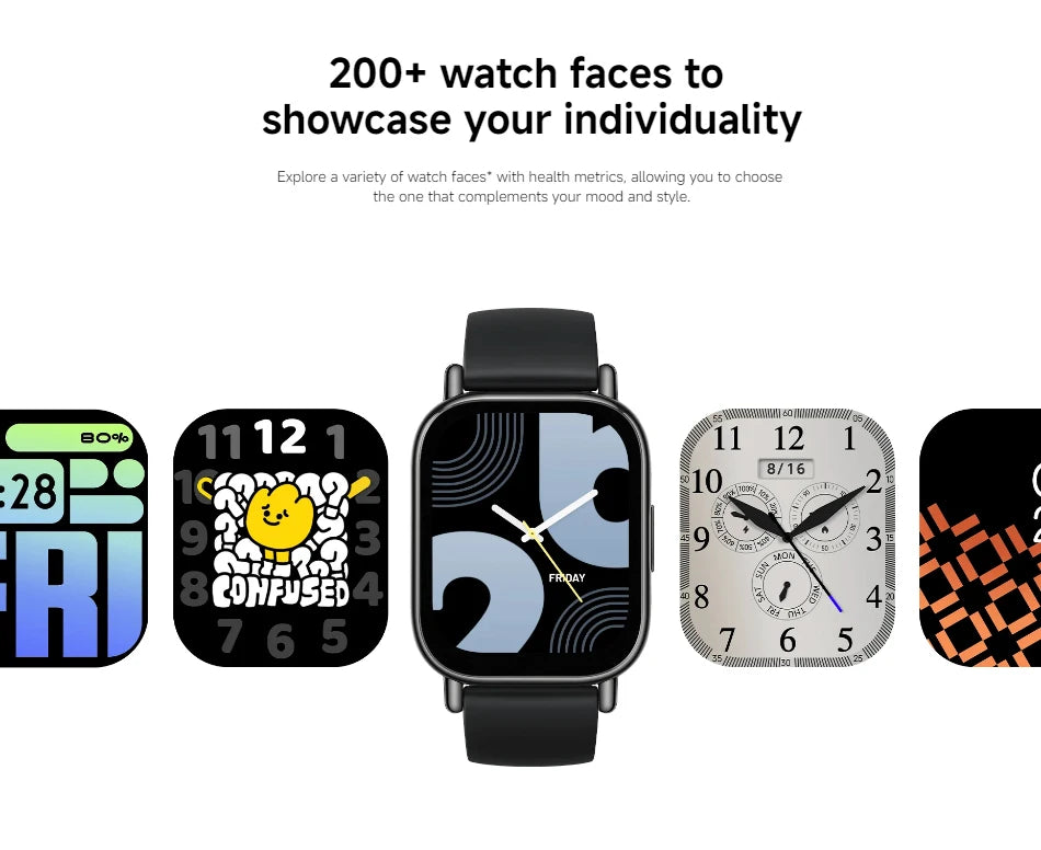 Global Version Xiaomi Redmi Watch 5 Lite 1.96'' AMOLED 18-Day Battery life Built-in GNSS 150+ Modes Smart Watch Bluetooth Call