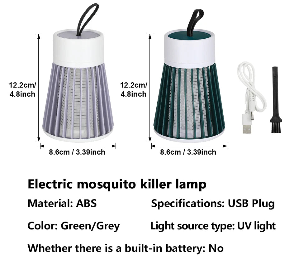 Mosquito Killer Lamp Electric Insect Zapper 2-in-1 USB Bug Trap with LED Light for Bedroom Outdoor Camping Wasps Gnats