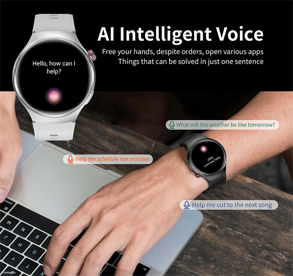 2025 New Bluetooth Call Smart Watch Men For Xiaomi IP68 Waterproof GPS Sports  AMOLED HD Large Screen Heart Rate NFC Watch Gift