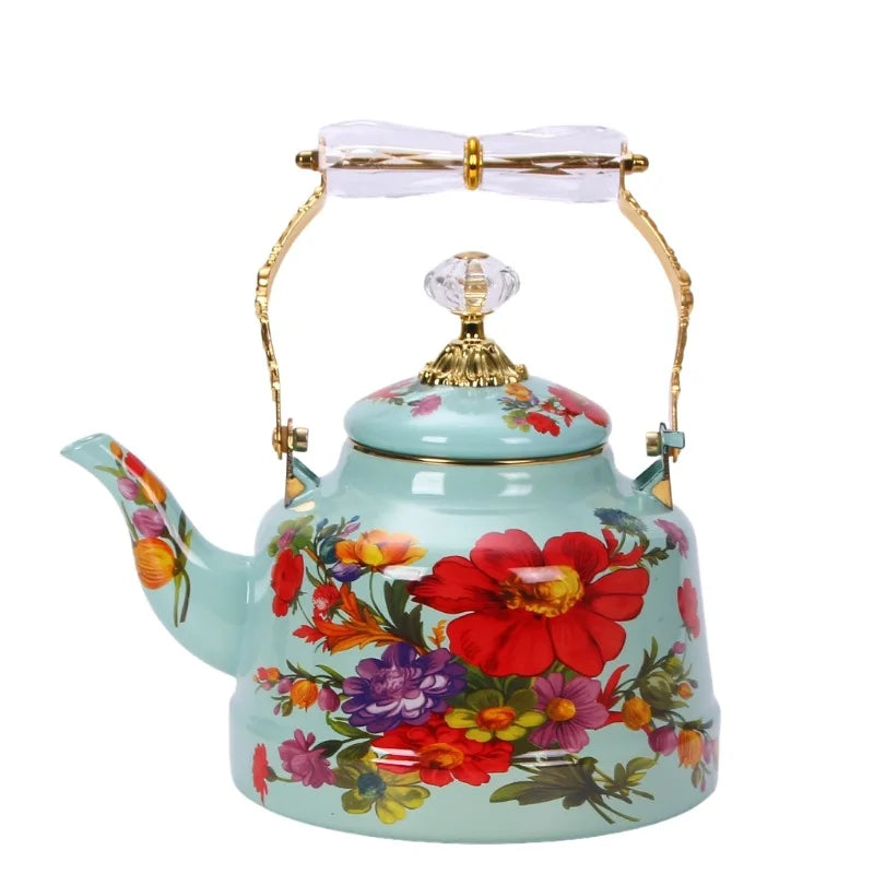 Enamel Kettle Make Tea Make Coffee Hot Milk Home Restaurant Kitchen Cookware Enamel Water Kettle