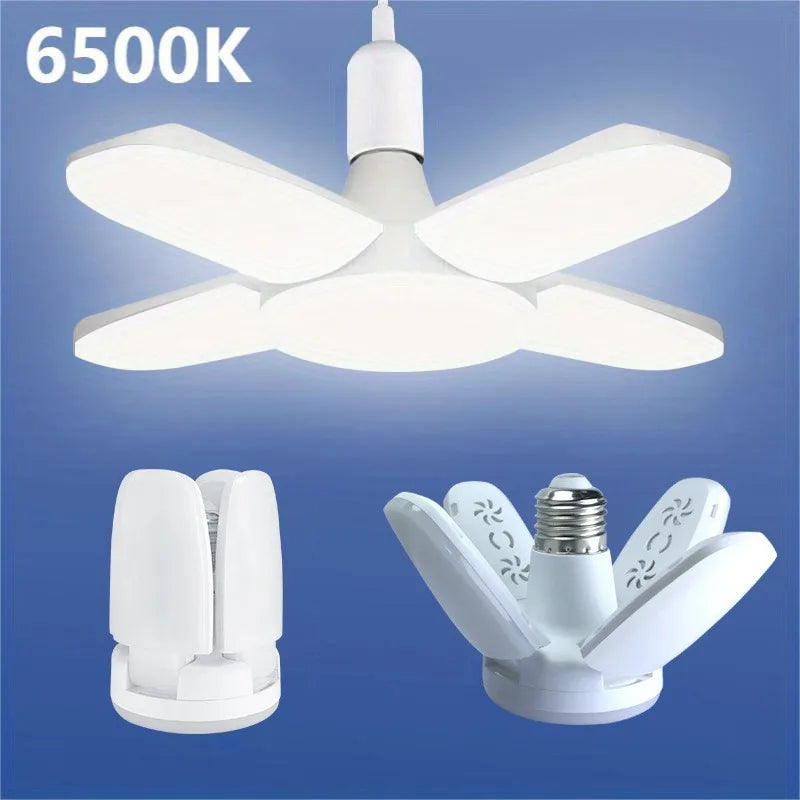 28W Fan Shape LED Bulb E27 LED Lamp Foldable 220V  Light Bulbs For Home Living Room Warehouse Garage Ceiling Light
