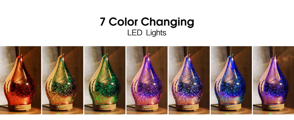 Essential Oil Diffuser 3D Aromatherapy Ultrasonic HumidifierAuto Shut-Off Timer Setting,Aroma Decoration for Home Office Gift