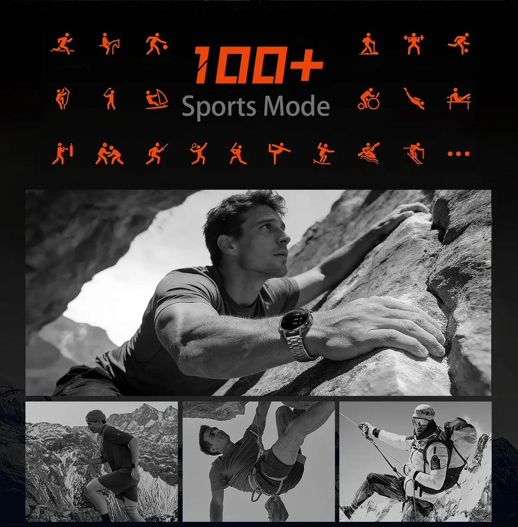 2026New 1.7 inches TANK SmartWatch Military Grade Durability 1400mah Battery HD Call 10ATM Waterproof Flashlight Sport Watch Men