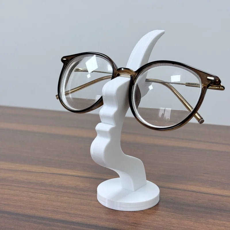 Minimalist Human Profile Eyeglass Holder 3D Printed Side Face Stand for Glasses Fun Practical Desk Line Art Decor Ornament