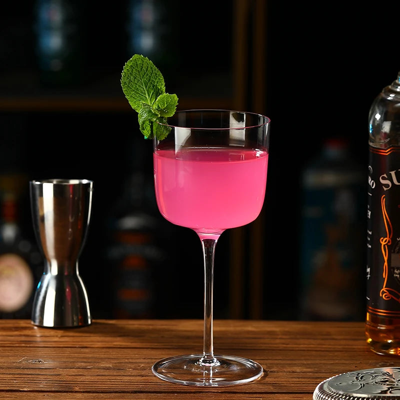 Nick and Nora Cocktail Glasses, 185ml Hand Blown Martini Glasses Set of 4