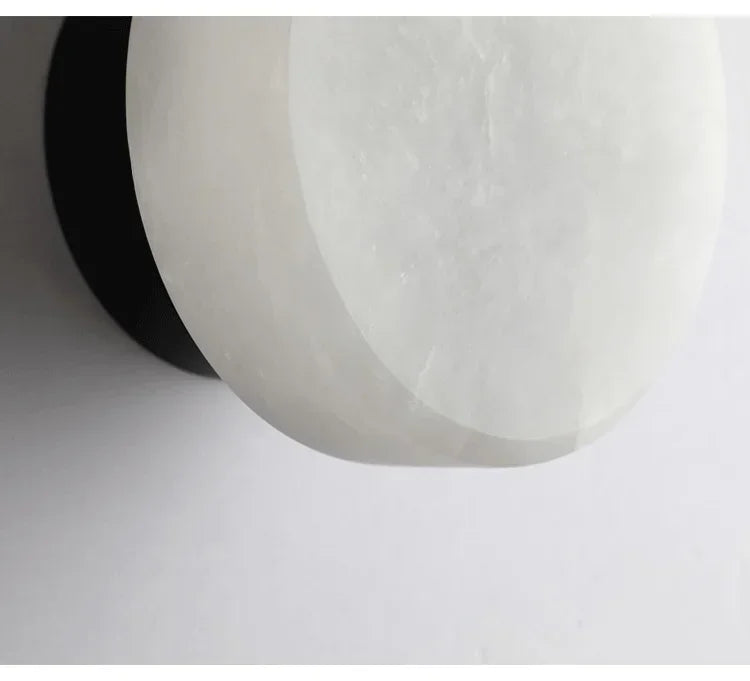 Modern Nordic Wall Sconce Spanish Natural Marble Round Wall Lamp Living Room Hallway Stair Wall Light Bedroom Bedside Lamp