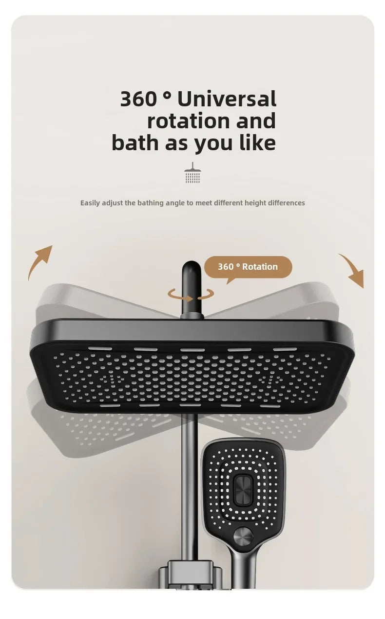Large showerhead, pressurized showerhead, top spray, pressurized bathroom, rain shower, household shower, showerhead, shower
