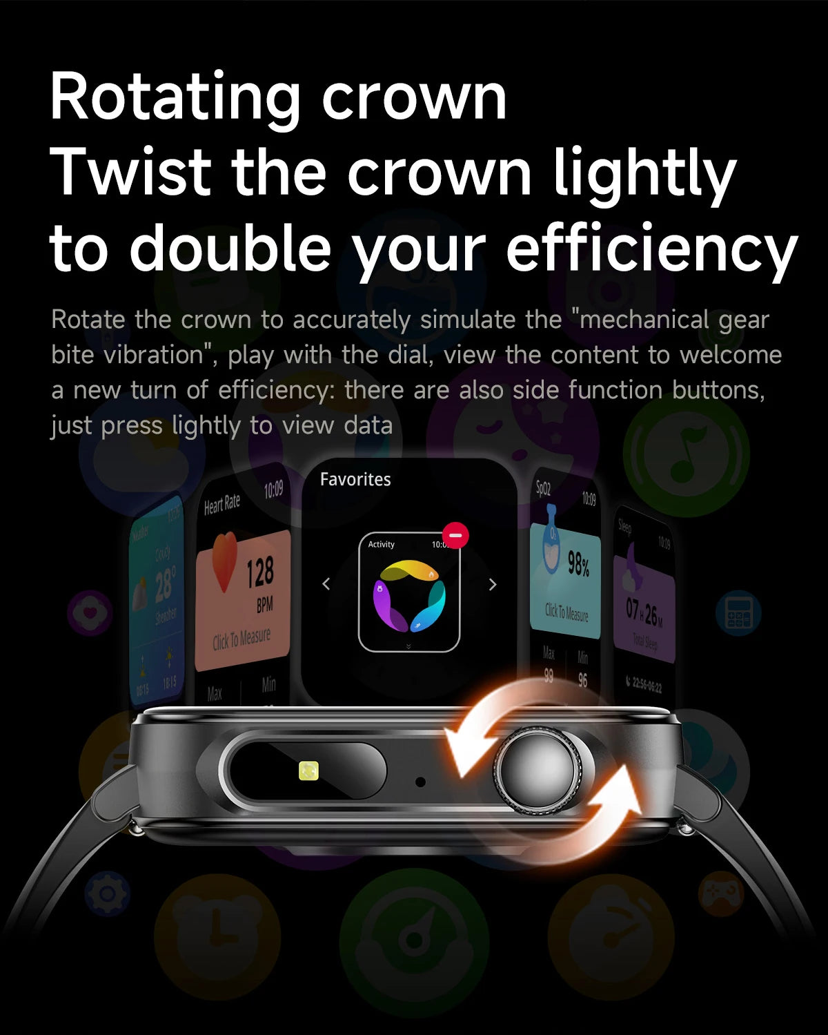 COLMI P80 Type-c Smartwatch Men Women Health Manager Bluetooth Call IP67 Waterproof Flashlight Smart Watch For Xiaomi iOS Phone