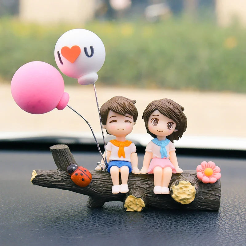 1PC Tree Branch Couple Car Decoration Creative Automotive Ornaments Fashionable Car Accessories Unique Vehicle Adornments