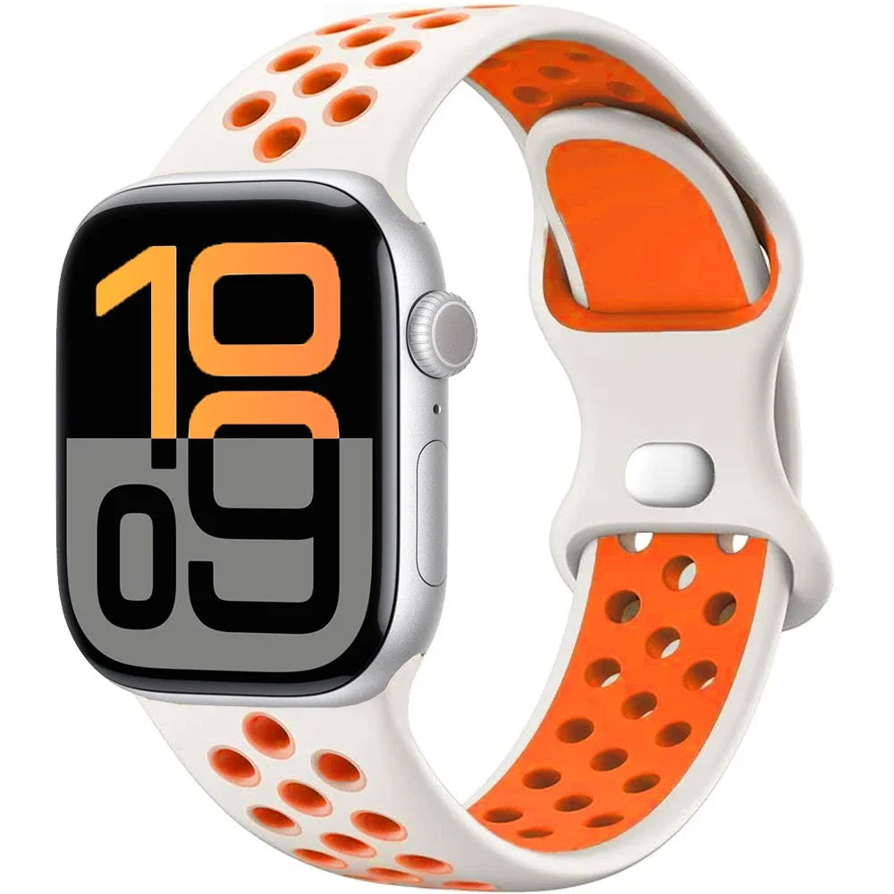 Silicone Strap For Apple Watch Ultra3 49mm 11 10 9 8 7 46mm 45mm 42mm 41mm Breathable Bracelet band iWatch 6 5 SE 44mm 41mm 40mm