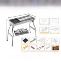 Large Portable Outdoor BBQ Grill Charcoal Grill Cooking Tool for Camping Picnic Garden Home Use Easy to Clean Easy to Carry