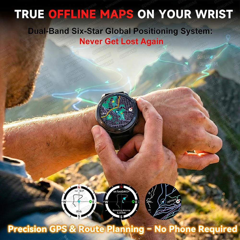 NEW 4G Memory GPS Offline Map Position Smart Watch Built-in App Market Game Compass Waterproof Swim Watches Sports Fashion Watch