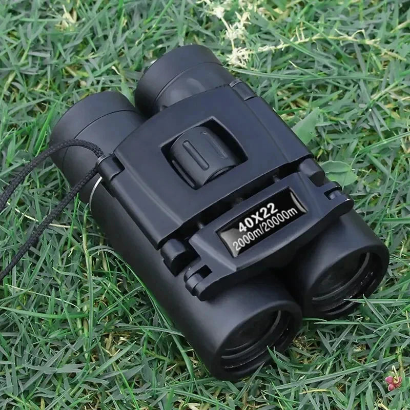 40x22 HD Binoculars BAK4 FMC Folding Mini Telescopic Sight Long Range 2000M for Hunting Sports Camping Travel
