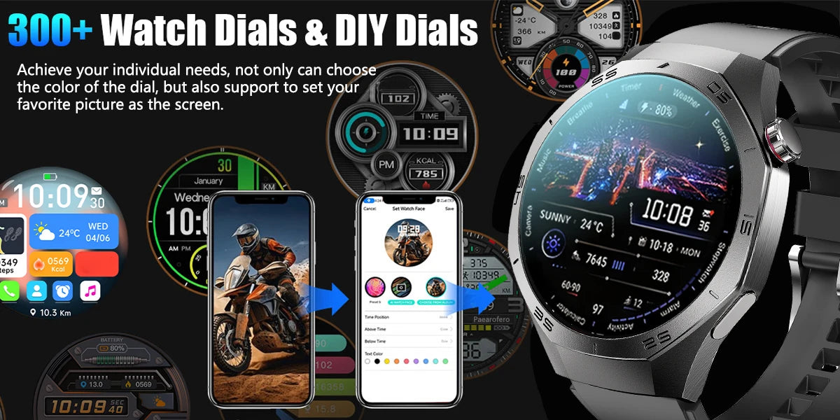 Smart Watch 5 Pro GPS NFC Smartwatch Men 360*360 AMOLED Screen Heart Rate Monitor Bluetooth Call IP67 Waterproof Men Smartwatch