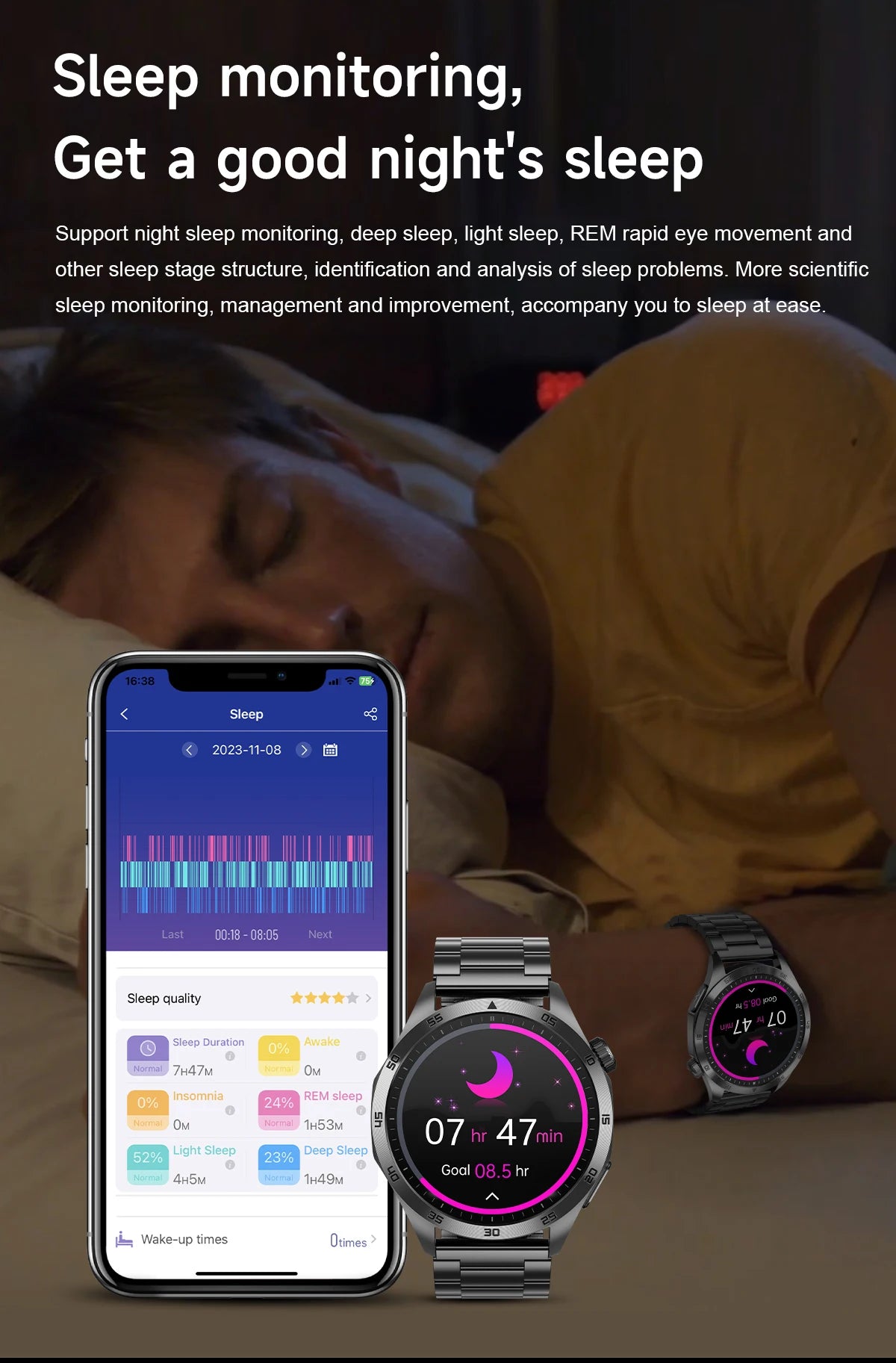 For iOS Android New Health Measurement SmartWatch Men Blood Oxygen Uric Acid ECG+PPG Body Blood Pressure HD Bluetooth Call Watch