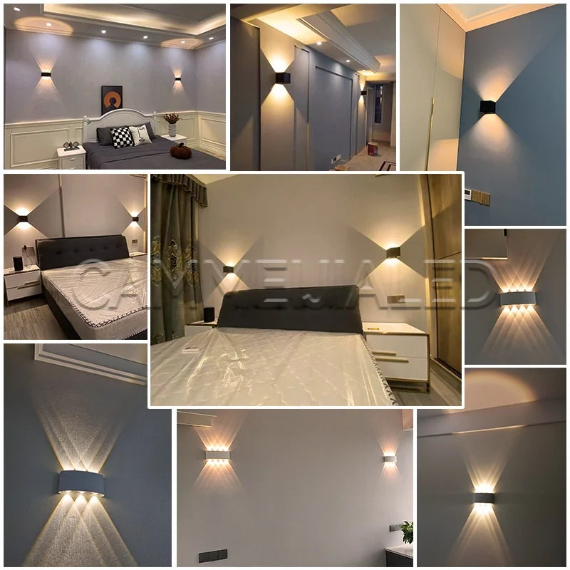 LED Wall Light AC110V-220V Outdoor Waterproof Home Decoration Up Down Wall Interior Lamp Living Room Bedroom Stairs Lighting