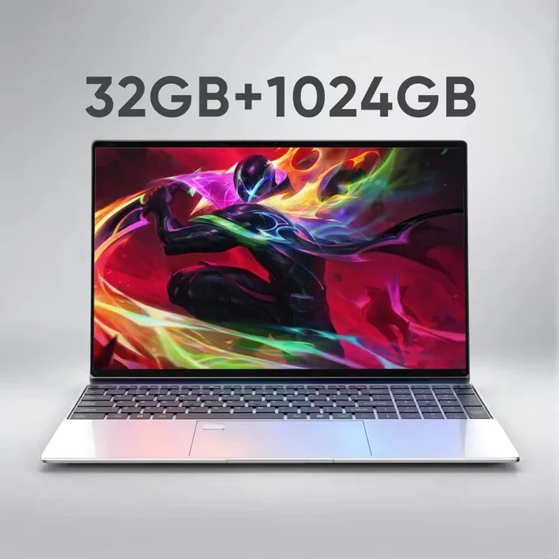 Durable Strong 15.6" Portable Laptop I9-9880H Windows11 32GB DDR4 2TB SSD Pc Gamer Office Computer