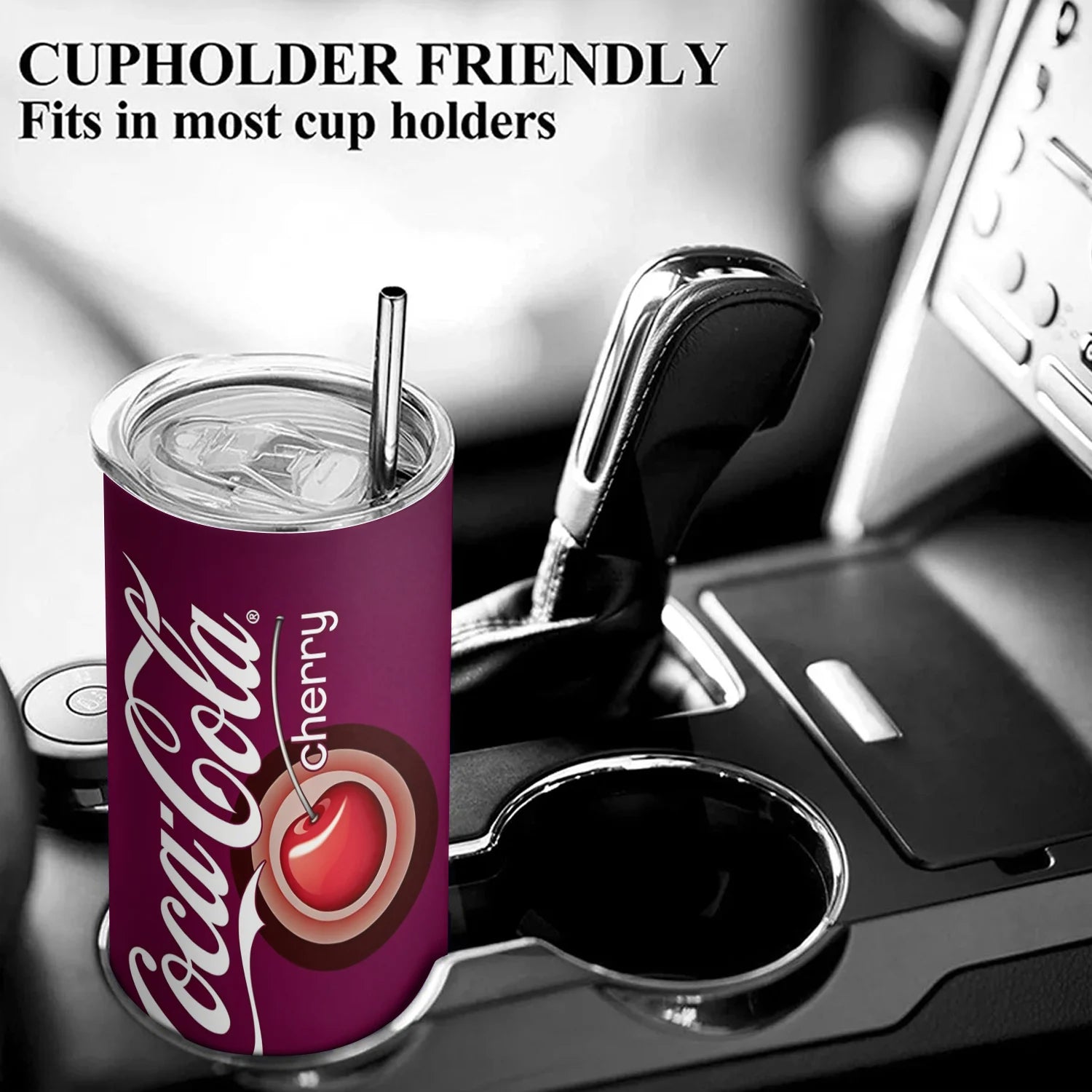 20oz Tumbler Cherry Lemon Orange juice Coke Can Vacuum cup Double Stainless Steel Water Bottle with Straw for Hot or Cold Drinks