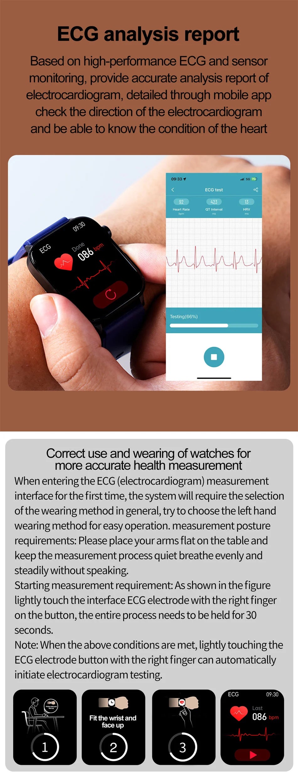 2026 New ECG+PPG Health Smartwatch Men Blood Fat Uric Acid Heart Rate Blood Pressure Bluetooth Call Waterproof Smart Watch Women