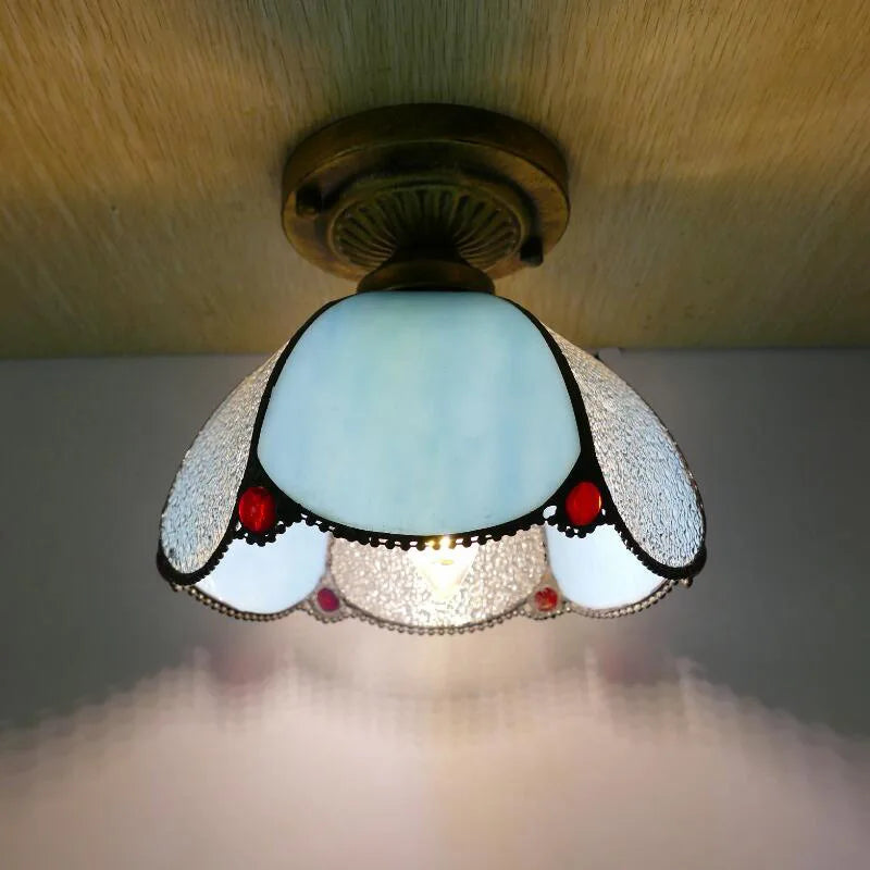 Tiffany Small Living Room Warm Bedroom Ceiling Lamp Modern Simple Living Room Lamps Creative Color Dining Room Lights